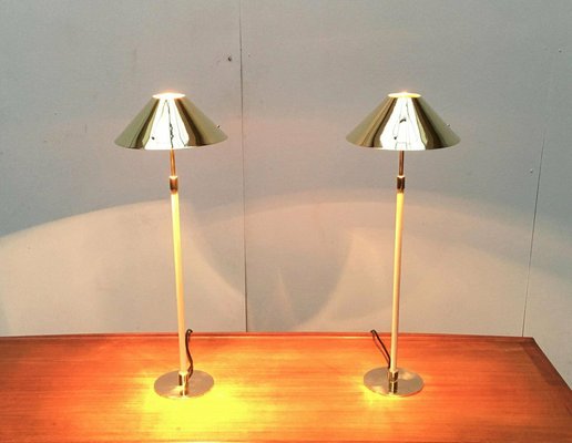 Mid-Century Hollywood Regency Brass Table Lamp, 1960s, Set of 2-UAH-2036183