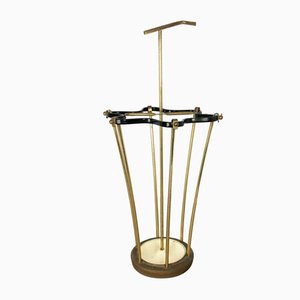 Mid-Century Hollywood Regency Brass Umbrella Stand, France, 1950s-QZ-1153789