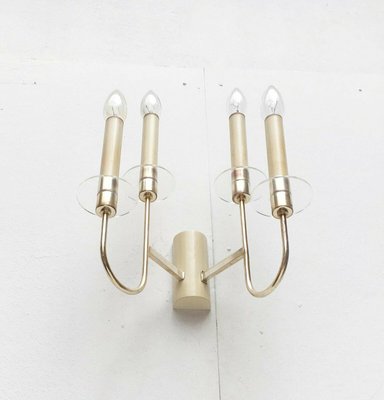 Mid-Century Hollywood Regency German Wall Chandelier Lamps from Vereinigte Werkstätten, 1960s, Set of 2-UAH-2028130