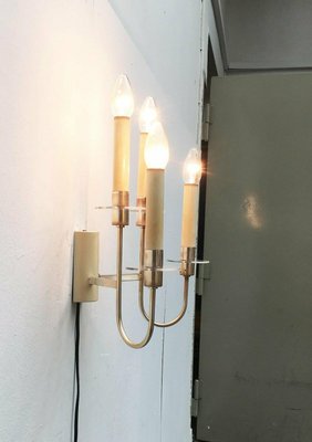 Mid-Century Hollywood Regency German Wall Chandelier Lamps from Vereinigte Werkstätten, 1960s, Set of 2-UAH-2028130