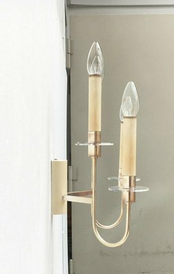 Mid-Century Hollywood Regency German Wall Chandelier Lamps from Vereinigte Werkstätten, 1960s, Set of 2-UAH-2028130