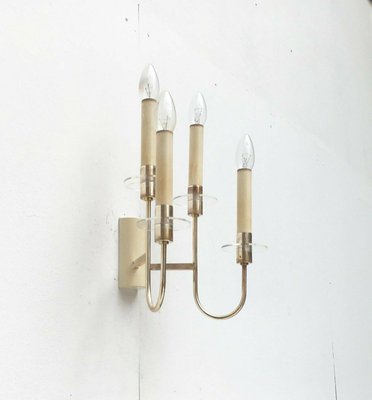 Mid-Century Hollywood Regency German Wall Chandelier Lamps from Vereinigte Werkstätten, 1960s, Set of 2-UAH-2028130