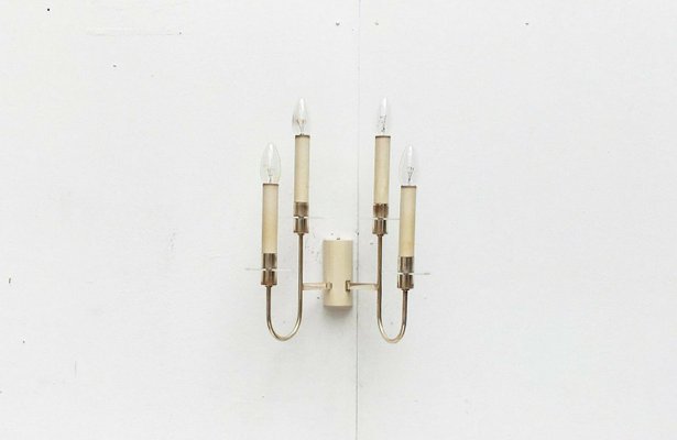 Mid-Century Hollywood Regency German Wall Chandelier Lamps from Vereinigte Werkstätten, 1960s, Set of 2-UAH-2028130