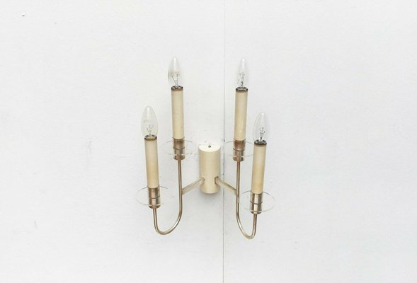 Mid-Century Hollywood Regency German Wall Chandelier Lamps from Vereinigte Werkstätten, 1960s, Set of 2-UAH-2028130