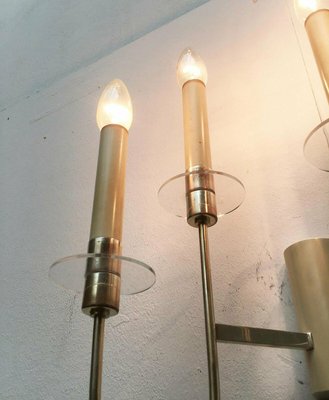 Mid-Century Hollywood Regency German Wall Chandelier Lamps from Vereinigte Werkstätten, 1960s, Set of 2-UAH-2028130