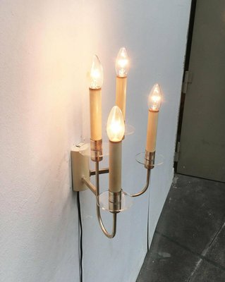 Mid-Century Hollywood Regency German Wall Chandelier Lamps from Vereinigte Werkstätten, 1960s, Set of 2-UAH-2028130