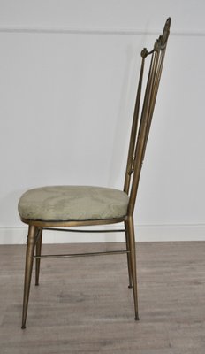 Mid-Century Hollywood Regency Style Brass Side Chair-KNM-561942