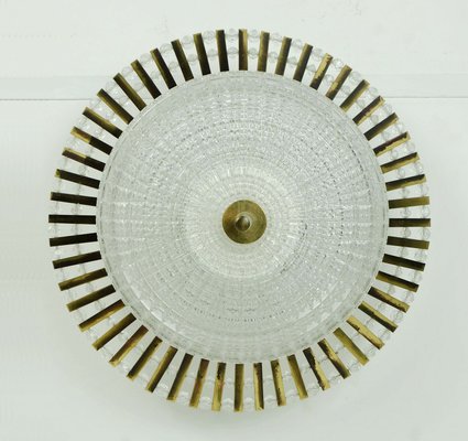 Mid-Century Hollywood Regency Style Ceiling Lamp in Brass & Glass with Acrylic Glass Beads by Christoph Palme for Palwa, 1960s-FH-1166532