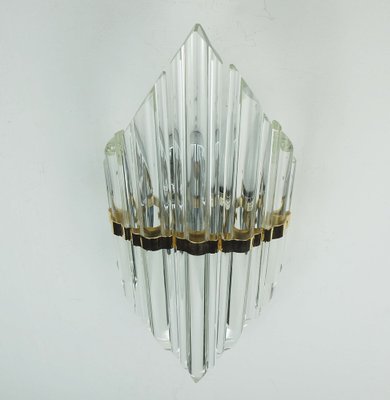 Mid-Century Hollywood Regency Style Metal Wall Sconce with Glass Rods-FH-1811794