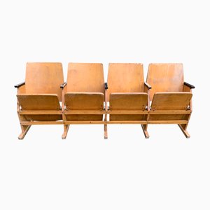 Mid-Century Hungarian Four-Seater Cinema Bench, 1950s-OXJ-1330862