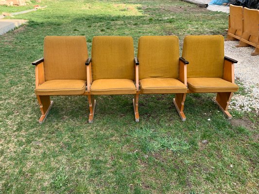 Mid-Century Hungarian Four-Seater Cinema Seats, 1950s-OXJ-1330868