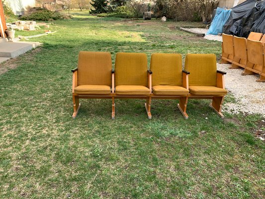 Mid-Century Hungarian Four-Seater Cinema Seats, 1950s-OXJ-1330868