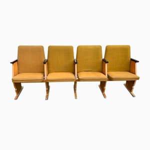 Mid-Century Hungarian Four-Seater Cinema Seats, 1950s-OXJ-1330868