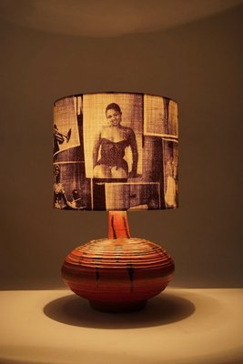 Mid-Century Hungarian Studio Ceramic Table Lamp, 1950s-BAF-763536