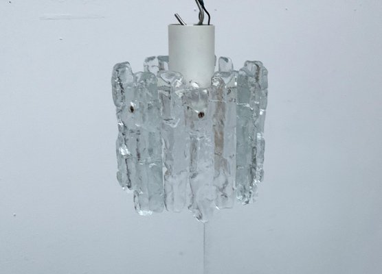 Mid-Century Ice Glass Ceiling Lamp from Kalmar-UAH-1078705