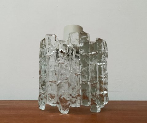 Mid-Century Ice Glass Ceiling Lamp from Kalmar-UAH-1078705