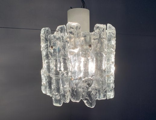 Mid-Century Ice Glass Ceiling Lamp from Kalmar-UAH-1078705