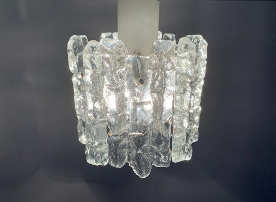 Mid-Century Ice Glass Ceiling Lamp from Kalmar-UAH-1078705