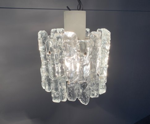 Mid-Century Ice Glass Ceiling Lamp from Kalmar-UAH-1078705