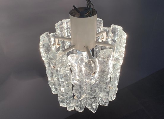 Mid-Century Ice Glass Ceiling Lamp from Kalmar-UAH-1078705