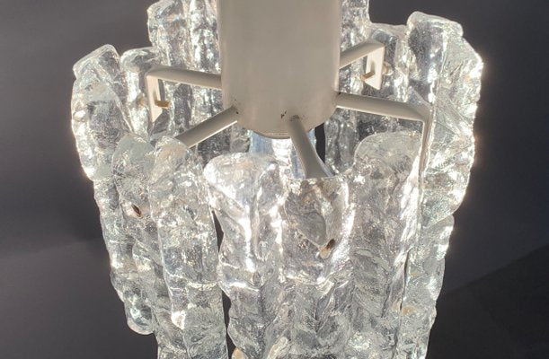 Mid-Century Ice Glass Ceiling Lamp from Kalmar-UAH-1078705