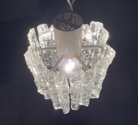 Mid-Century Ice Glass Ceiling Lamp from Kalmar-UAH-1078705