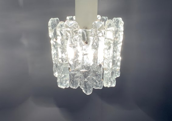 Mid-Century Ice Glass Ceiling Lamp from Kalmar-UAH-1078705