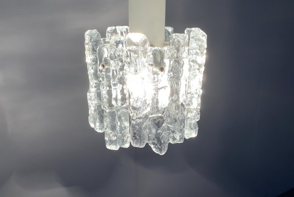 Mid-Century Ice Glass Ceiling Lamp from Kalmar-UAH-1078705