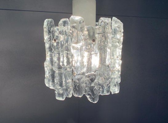 Mid-Century Ice Glass Ceiling Lamp from Kalmar-UAH-1078705