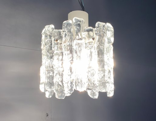 Mid-Century Ice Glass Ceiling Lamp from Kalmar-UAH-1078705