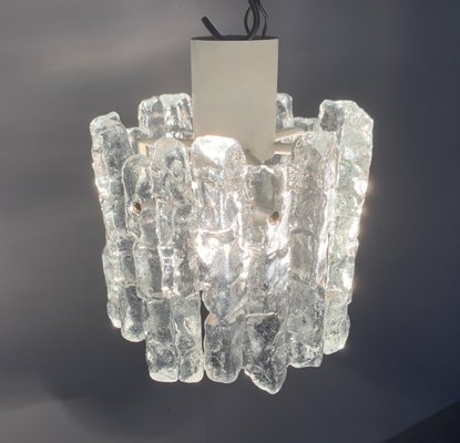 Mid-Century Ice Glass Ceiling Lamp from Kalmar-UAH-1078705