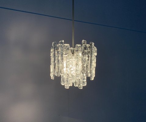 Mid-Century Ice Glass Chandelier from Kalmar-UAH-1078707