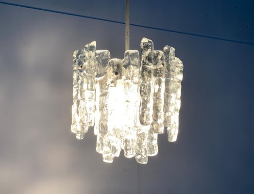 Mid-Century Ice Glass Chandelier from Kalmar-UAH-1078707