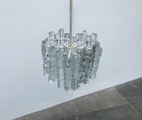 Mid-Century Ice Glass Chandelier from Kalmar-UAH-1078707