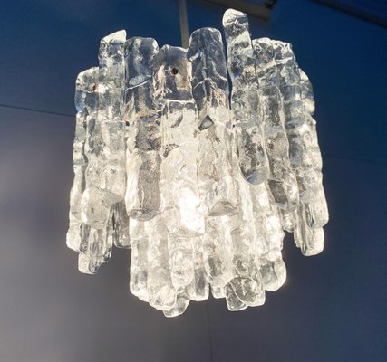 Mid-Century Ice Glass Chandelier from Kalmar-UAH-1078707