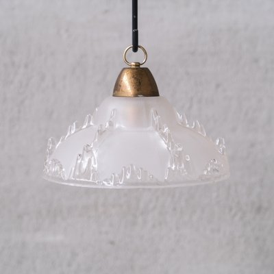 Mid-Century Ice Glass Pendant Lights, Set of 2-JRP-1757937