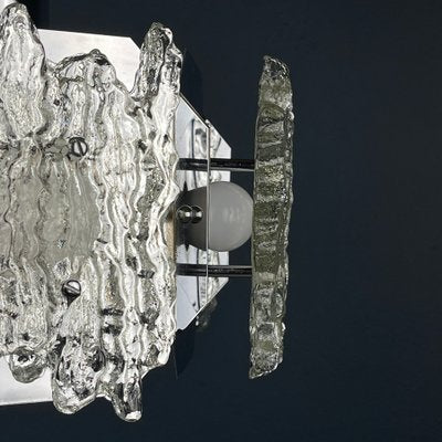 Mid-Century Ice Murano Glass Chandelier, Italy, 1970s-WQC-1703493