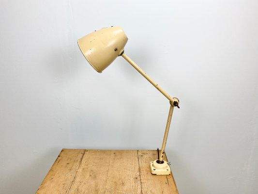 Mid-Century Industrial Beige Table Lamp, 1960s-CGF-666317