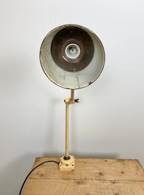 Mid-Century Industrial Beige Table Lamp, 1960s-CGF-666317