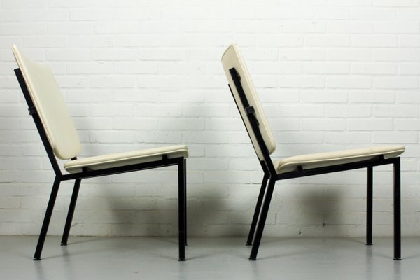 Mid-Century Industrial Black Metal Tube Lounge Chairs, Set of 2-ZA-580971