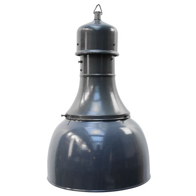 Mid-Century Industrial Blue Enamel Factory Pendant Lamp-BLS-618633