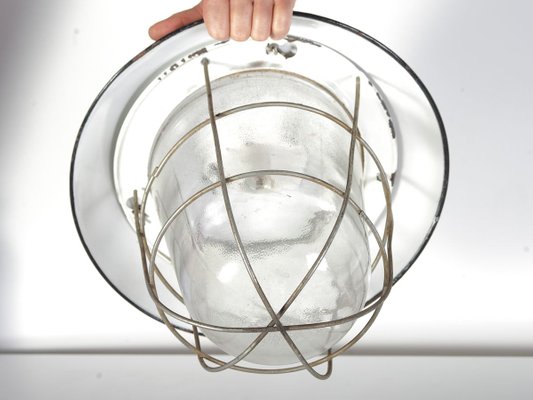 Mid-Century Industrial Czechoslovak Ceiling Lamp, 1960s-ALG-693613