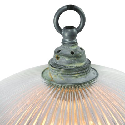 Mid-Century Industrial Glass Ceiling Lamp from Holophane-BLS-574611