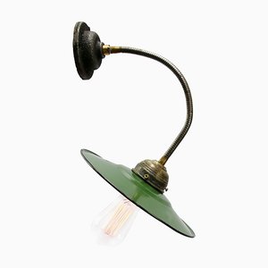 Mid-Century Industrial Green Enamel Flexible Sconce-BLS-554306