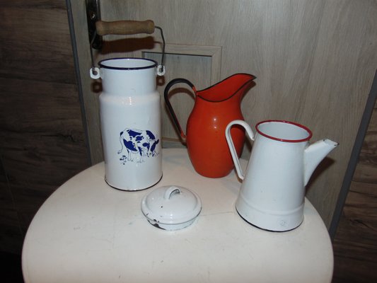 Mid-Century Industrial Jugs, Set of 3-CAQ-765473