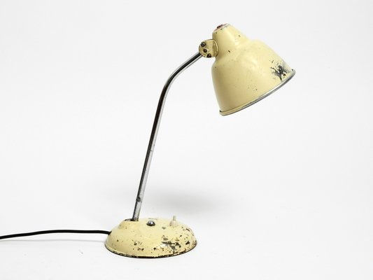 Mid-Century Industrial Metal Table Lamp in Beige from Helo Leuchten, 1950s-RR-1724943