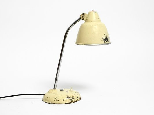 Mid-Century Industrial Metal Table Lamp in Beige from Helo Leuchten, 1950s-RR-1724943