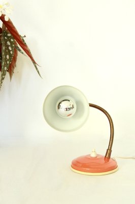 Mid-Century Industrial Orange Table Lamp, Italy, 1950s-HUY-1749003