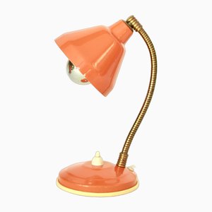 Mid-Century Industrial Orange Table Lamp, Italy, 1950s-HUY-1749003