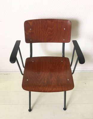 Mid-Century Industrial Prouvé Style Armchair Attributed to Friso Kramer fpr Marko-LL-1363958